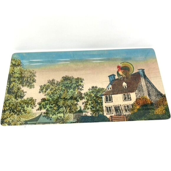 John Derian for Target Perched Turkey Fall Melamine Serving Tray - Picture 2 of 12
